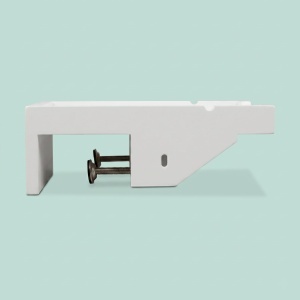 Masa de noptiera klemmbar Relaxdays, bambus, 9 x 36 x 25,5 cm, alba - Img 6