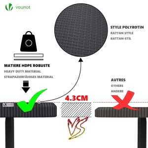Masa plianta VOUNOT 180x75 cm, pentru gradina, terasa, camping, culoare neagra - Img 7