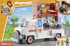 Masina de Ambulanta PLAYMOBIL 70913 cu Sunet si Lumina, Jucarie pentru Copii de la 3 Ani - Img 3