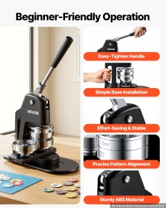 Masina de Butonat VEVOR 3-in-1, capacitate 300 butoane, design ergonomic - Img 4