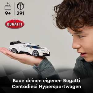 Masina de construit LEGO Speed Champions Bugatti Centodieci, 291 piese, cu minifigurina - Img 2