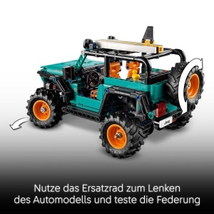 Masina de construit LEGO Technic Jeep Wrangler Rubicon 42227, 723 piese, cu motor V6 - Img 3