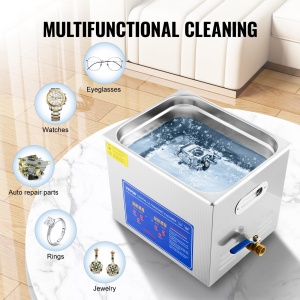 Masina de curatat cu ultrasunete VEVOR Masina de curatat cu ultrasunete din otel inoxidabil 10L Temporizator de incalzire digitala Curatarea bijuteriilor pentru uz casnic personal comercial - Img 5
