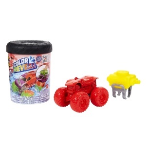 Masina de Curse Hot Wheels Monster Trucks Color Reveal - 164, efect de schimbare a culorii, design surpriza