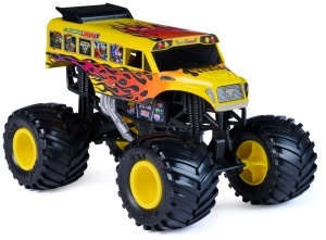 Masina de curse Monster Jam Classroom Crusher, 124, detalii autentice, culoare galbena - Img 2