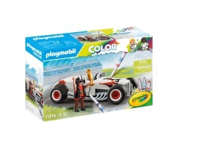 Masina de curse PLAYMOBIL Color 71376, 20 piese, cu markere si accesorii - Img 2