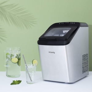 Masina de facut gheata H.Koenig KBP40, 15 kgzi, rezervor 2,8 L, inox - Img 2