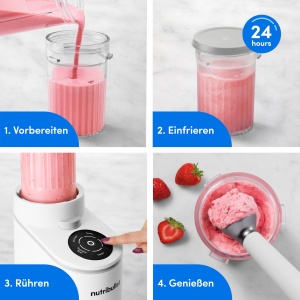 Masina de Facut Inghetata Nutribullet Chill, 1.35 kg, 5 Programe Automate, Alb - Img 8