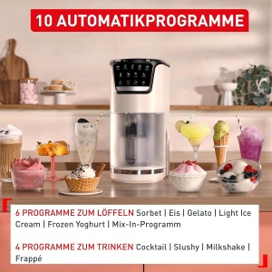 Masina de Facut Inghetata Tefal Dolci, 10 Programe, Design Elegant Negru - Img 2