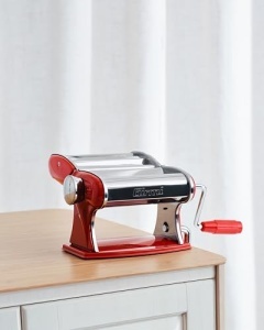 Masina de facut paste Girmi IM92, 7 grosimi, 3 forme, inox, rosu - Img 2