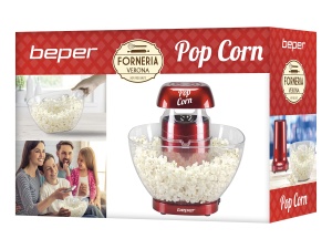 Masina de facut popcorn Beper P101CUD052, cu bol detasabil, fara ulei, 3 minute - Img 6
