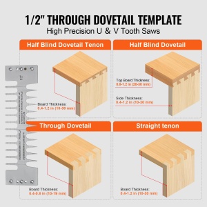 Masina de frezat VEVOR, 31 cm, 5 freze, 3 sabloane, pentru imbinari din lemn - Img 4