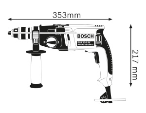 Masina de gaurit cu percutie Bosch GSB 20-2, 850W, cu cutie de transport - Img 3