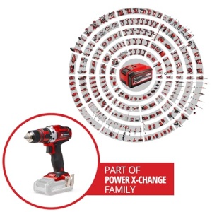 Masina de gaurit si insurubat cu acumulator Einhell TE-CD 18/40 Li-Solo Power X-Change (litiu-ion, 18 V, cuplu maxim de 40 Nm pe 21 de trepte, cutie de viteze cu 2 trepte pentru gaurire + insurubare, electronica de viteza, lumina LED) - Img 2