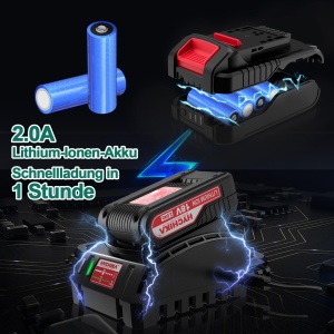Masina de gaurit si insurubat HYCHIKA 18V 2Ah cu 27 accesorii si LED integrat - Img 7