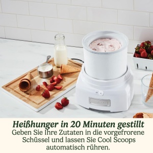 Masina de inghetata Cuisinart ICE21, 1.4L, alba, pentru gelato si sorbet - Img 4