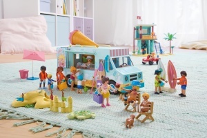 Masina de inghetata PLAYMOBIL 71904 cu Surfshop, 2 figurine, accesorii plaja - Img 8