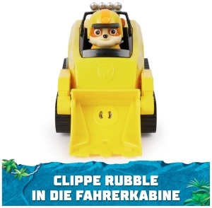 Masina de Jucarie Paw Patrol Jungle Pups - Vehicul Nashorn cu Figurina Rubble, 3 ani - Img 6
