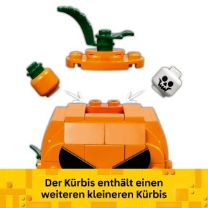 Masina de Jucarie Pickup LEGO 40822 cu Halloweenkurbis si Minifigurina Fermier - Img 4