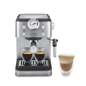Masina de portafiltru De'Longhi Linea Classic EM450. M, espressor cu spumant de lapte profesional, carcasa complet metalica, 15 bari, rezervor de apa de 1,7 l, otel inoxidabil/metal - Img 1
