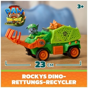 Masina de reciclare PAW PATROL Rocky cu figura Dino, 23 cm, interactiv - Img 2