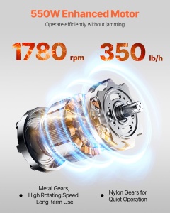 Masina de taiat carne VEVOR DGQ-32B 550W lame din inox 35mm grosime - Img 4