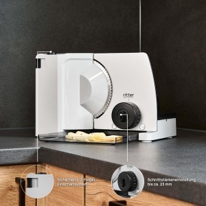 Masina de taiat electrica ritter compact 7, inox, putere mare, taiere precisa - Img 4
