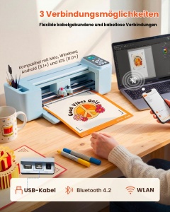 Masina de taiat vinil VEVOR 30 cm, design software inclus, conectivitate USB si Bluetooth - Img 7