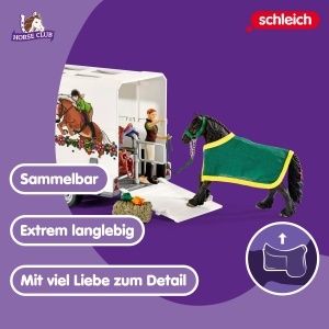 Masina de Teren cu Remorca pentru Cai Schleich Horse Club 42346, 38 Piese - Img 3