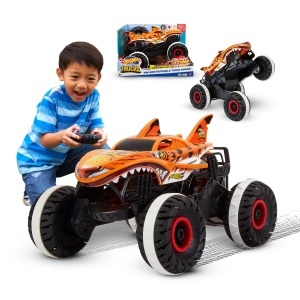 Masina de teren cu telecomanda Hot Wheels Tiger Shark, 115, tehnologie Terrain Stomp