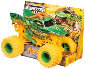 Masina de Teren Monster Jam Dragon, Vehicul Die-Cast Colector, Scara 124 - Img 8
