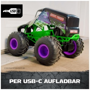 Masina de teren radiocomandata Grave Digger 115, 2,4 GHz, pentru interior si exterior - Img 6