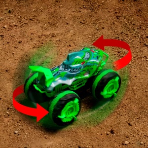 Masina de teren radiocomandata Hot Wheels Monster Trucks Great Bite, 115, cu roti Mutant Grip - Img 3