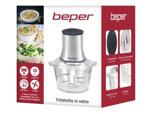Masina de Tocat BEPER P102ROB001, 1.5L, Dublu Cutit din Otel, GriNegru - Img 8