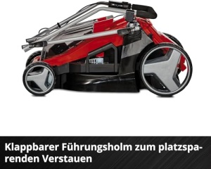 Masina de tuns iarba cu acumulator Einhell GE-CM 36/43 Li M-Solo Power X-Change (36 V, latime de taiere de 43 cm, pana la 600 m2, fara perii, functie de mulcire, colector de iarba de 63 L, inaltime de taiere de 25-75 mm, fara baterie) - Img 10