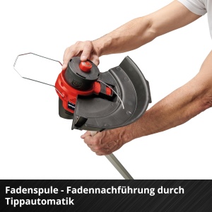 Masina de tuns iarba cu acumulator Einhell GE-CT 18/33 Li E-Solo Power X-Change (18 V, latime de taiere 33 cm, Flowerguard, varf automat, inclusiv bobina de fir, fara baterie) - Img 6