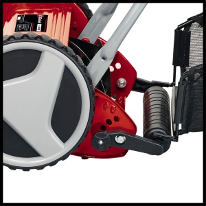 Masina de tuns iarba de mana Einhell GC-HM 300 (pana la 150 m2, latime de taiere de 30 cm, ax de tuns iarba cu rulmenti cu bile cu 5 lame din otel de inalta calitate, reglare inaltime de taiere in 4 trepte 13-37 mm, colector de iarba de 16 l), multicolor - Img 6