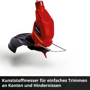 Masina de tuns iarba fara fir Einhell GC-CT 18/24 Li Power X-Change (18 V, Flowerguard, ghidon telescopic continuu, incl. 20x lame din plastic, baterie PXC de 2,0 Ah si incarcator) - Img 5