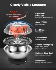 Masina de tuns plante VEVOR V-BT-PS-16, 42 cm, lame inox, maner ergonomic - Img 3