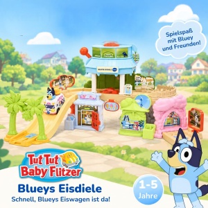Masinuta de jucarie VTech Tut Tut Baby Flitzer - Blueys Eisdiele, albastra - Img 2