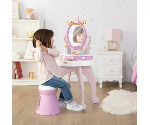 Masuta de machiaj pentru copii Smoby Gabbys Dollhouse, cu oglinda, scaun si accesorii - Img 5