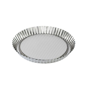 Matrita de tort cu fructe Zenker 28cm, tava de copt pentru placinte delicioase cu fructe, matrita de tabla, potrivita pentru cuptoare electrice si pe gaz, (culoare: argintiu), cantitate: 1 bucata