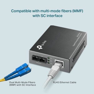 Medienconvertoare TP-Link MC200CM, 2 porturi SC fibra optica, 1 port RJ45, distanta 550m - Img 5