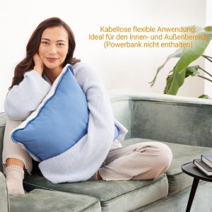 medisana HC 150 heat pad cu caldura infrarosie, pad de incalzire cu oprire automata pentru spate, umeri si gat, perna de plus electrica si wireless pentru casa si in deplasare, design in doua tonuri - Img 5