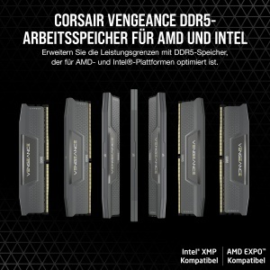 Memorie RAM DDR5 CORSAIR VENGEANCE 32GB (2x16GB) 6400MHz CL32 Gri - Img 2