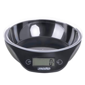 Mesko MS3164 Cantar de bucatarie digital cu bol 0.7 L, greutate maxima 5 kg/ 11 lb, afisaj LCD mare, cantar digital, precizie ridicata pana la 1g, functie tara, parcare automata, negru - Img 1
