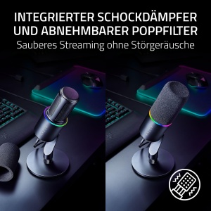 Microfon dinamic Razer Seiren V3 Pro, USB-C si XLR, 30mm, Negru - Img 6