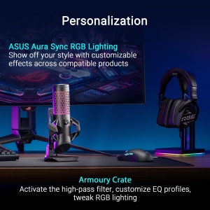 Microfon Gaming ASUS ROG Carnyx RGB Negru Streaming si Podcast 192 kHz24 Bit - Img 7