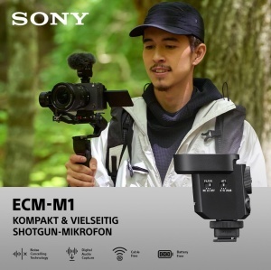 Microfon Shotgun Sony ECM-M1, 8 Moduri Audio, Compact si Usor - Img 3