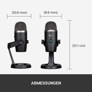 Microfon USB Blue Yeti Nano Negru Premium pentru Streaming si Podcasting - Img 3